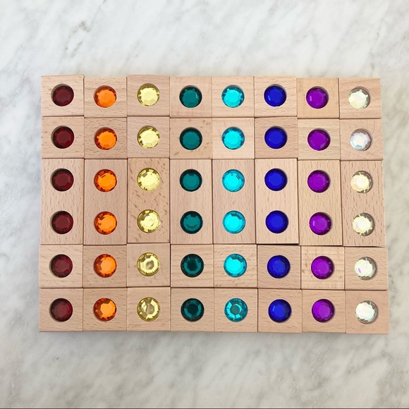 Other - Montessori Building Color Gem Blocks